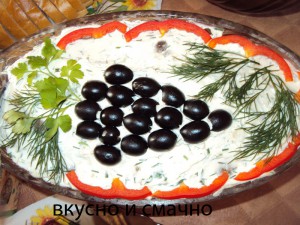 салат с курицей и шампиньонами