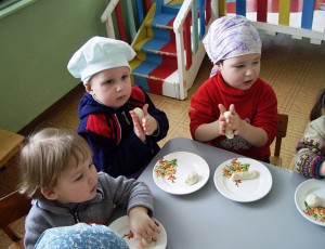 украшение детских салатов